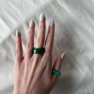 Acrylic Ring Set in Green
